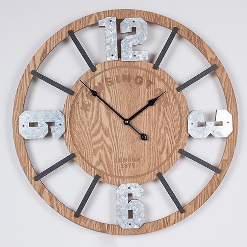 Vægur 1xAA diameter 60 cm beige