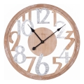 Vægur 1xAA Ø 60 cm beige/hvid