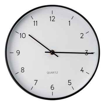Vægur diameter 25 cm 1xAA sort/hvid