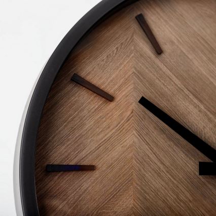 Vægur diameter 30 cm 1xAA sort/brun