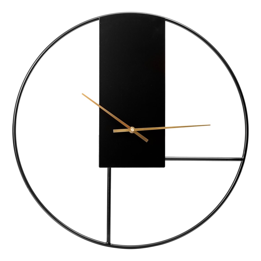 Vægur diameter 50 cm 1xAA sort/guldfarvet