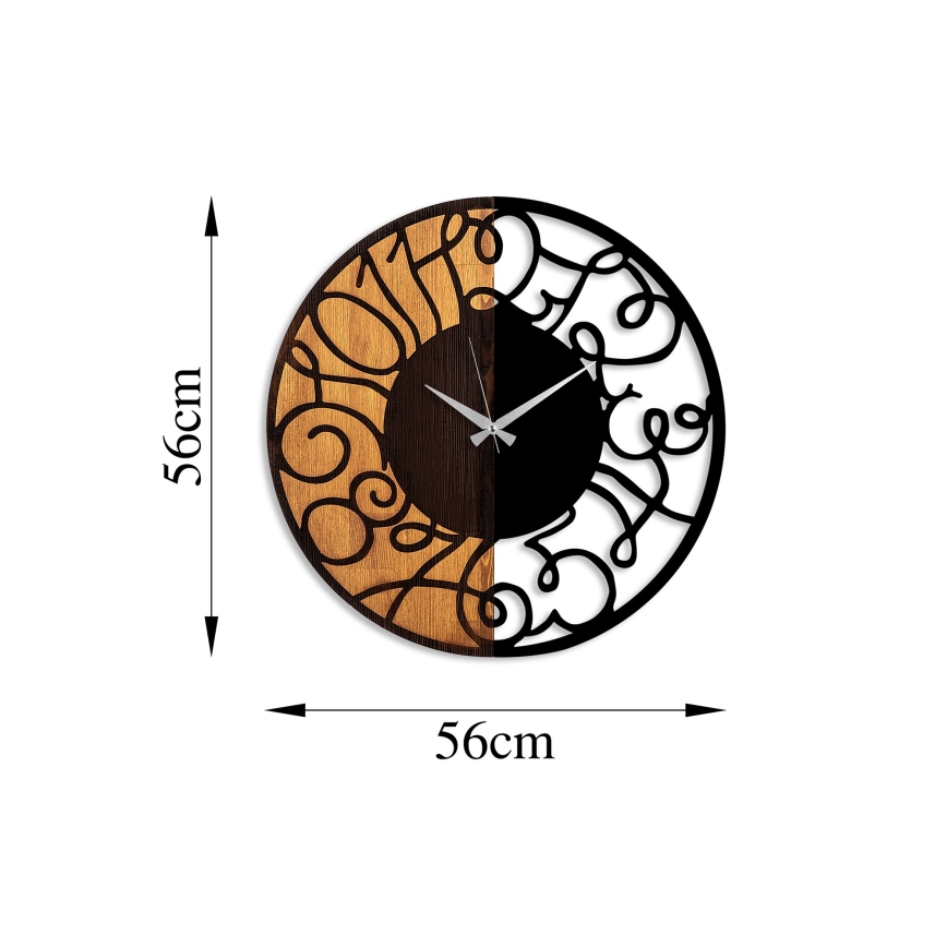 Vægur diameter 56 cm 1xAA træ/metal
