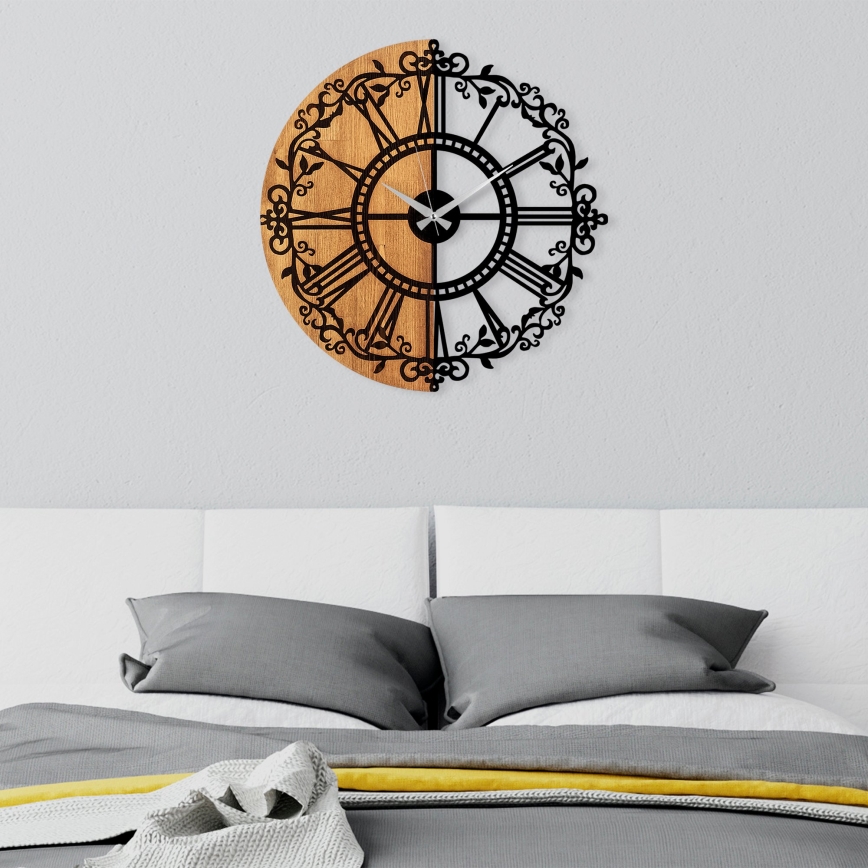 Vægur diameter 56 cm 1xAA træ/metal