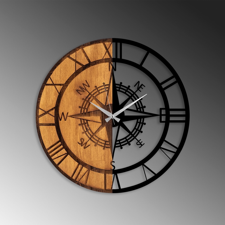 Vægur diameter 56 cm 1xAA træ/metal