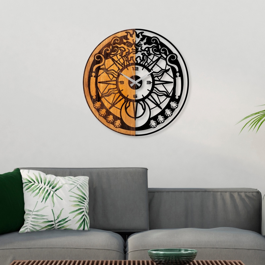 Vægur diameter 56 cm 1xAA træ/metal