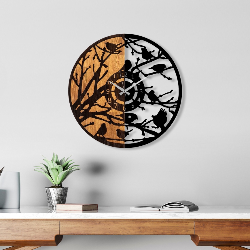 Vægur diameter 56 cm 1xAA træ/metal