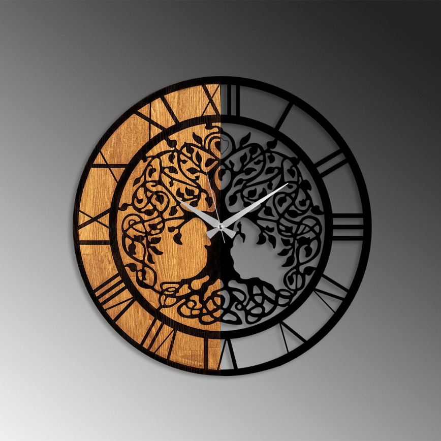 Vægur diameter 56 cm 1xAA træ/metal