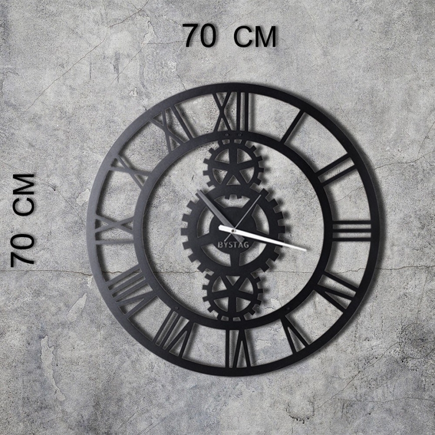 Vægur diameter 70 cm 1xAA sort