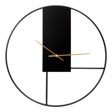 Vægur med en diameter på 50 cm, 1xAA, sort/guld