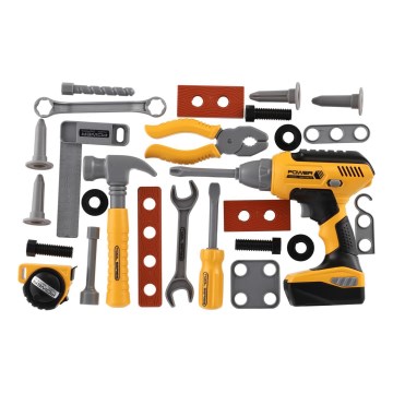 Værktøjssæt med akkuboremaskine, 3× AAA