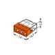 WAGO 2273-203 - Samlemuffe COMPACT 3x2,5 450V orange