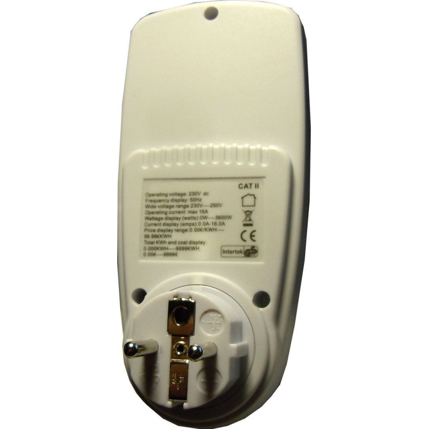 Wattmåler og elforbrugsmåler 3600W/230V