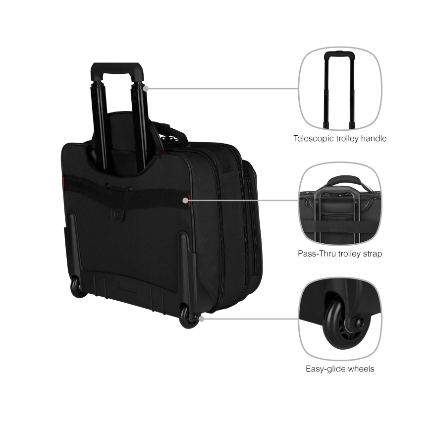 Wenger - Kuffert med hjul 29 l + Laptoptaske 15,6" Granada sort