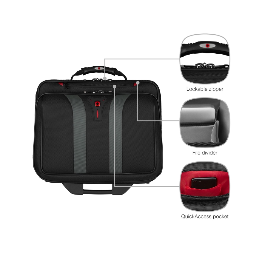 Wenger - Kuffert med hjul 29 l + Laptoptaske 15,6" Granada sort