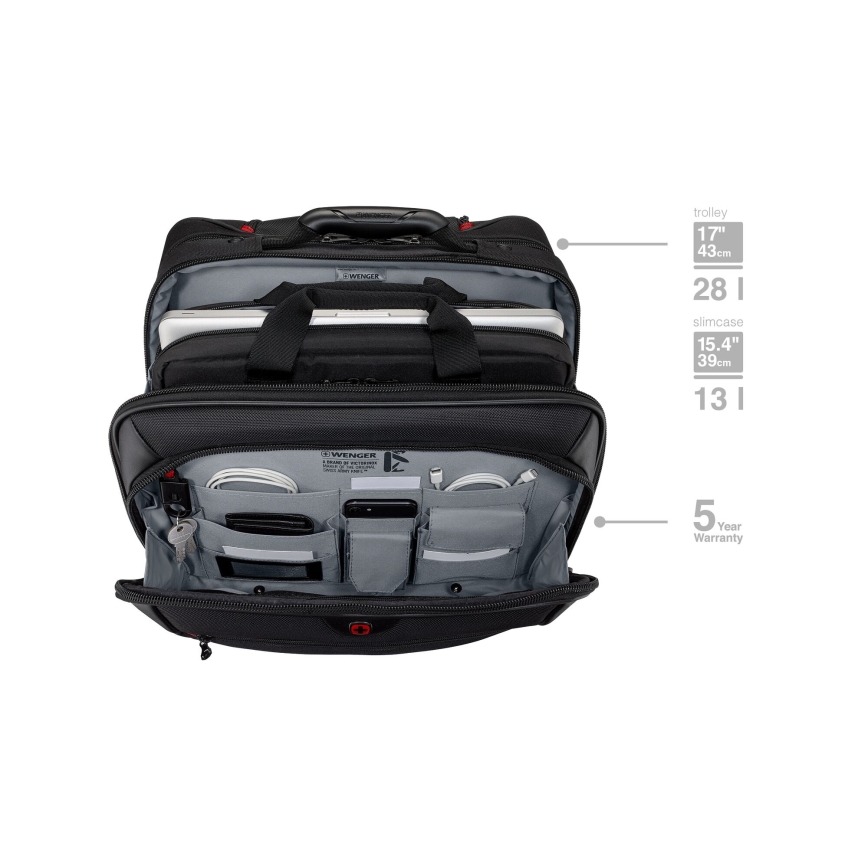 Wenger - Rejsetaske på hjul 23 l 17" + Laptoptaske 15,4" Potomac sort
