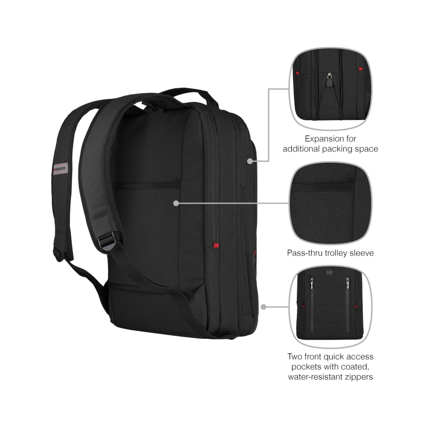 Wenger - Rygsæk til laptop 16 l 16 med tablet-lomme 12 By Traveler sort