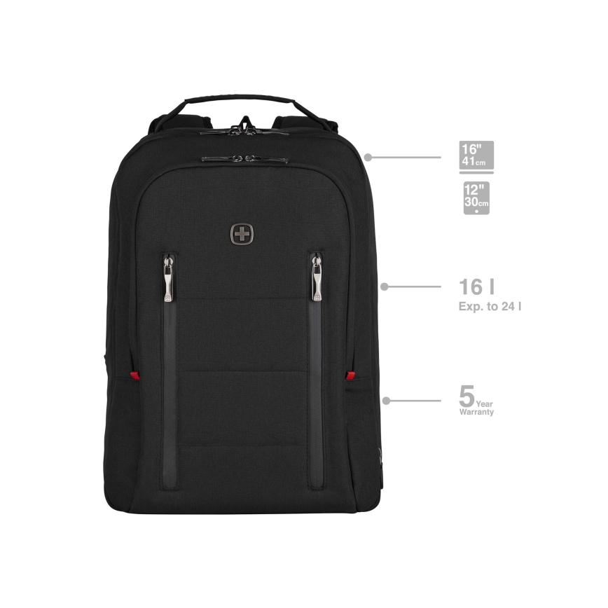 Wenger - Rygsæk til laptop 16 l 16 med tablet-lomme 12 By Traveler sort