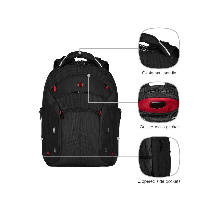 Wenger - Rygsæk til laptop 20 l 15" med tablet-lomme 10" Gigabyte sort