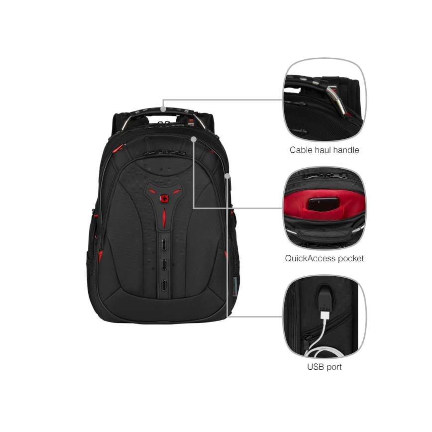 Wenger - Rygsæk til laptop 25 l 16" med tablet-lomme 10" Pegasus Deluxe sort