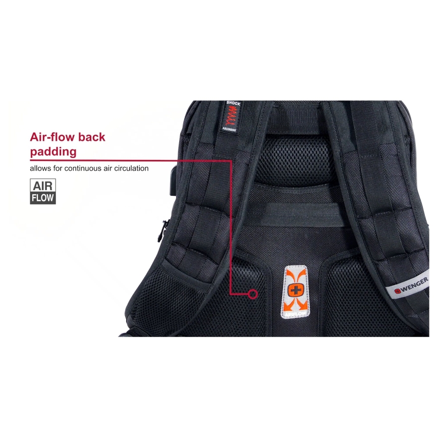 Wenger - Rygsæk til laptop 25 l 16" med tablet-lomme 10" Pegasus Deluxe sort