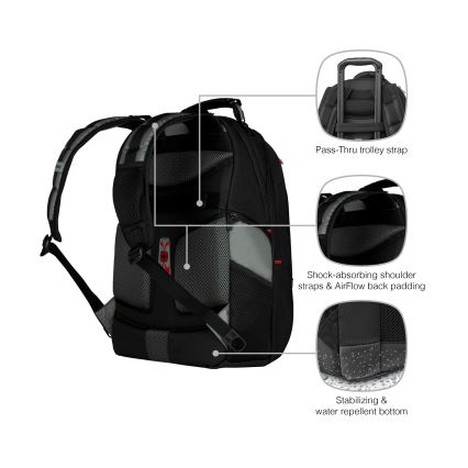 Wenger - Rygsæk til laptop 25 l 17" med tablet-lomme 12" Pegasus sort/grå