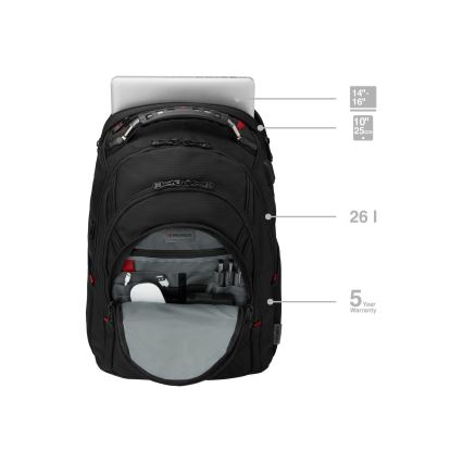Wenger - Rygsæk til laptop 26 l 17" med tablet-lomme 10" Ibex Ballistic Deluxe