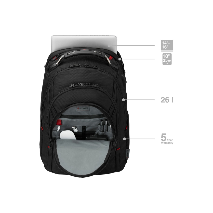 Wenger - Rygsæk til laptop 26 l 17" med tablet-lomme 10" Ibex Ballistic Deluxe