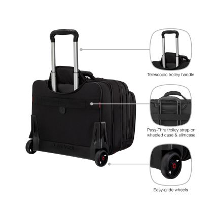 Wenger - Travel suitcase on hjul 25 l 17" + Laptoptaske 15,6" Patriot sort