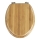 WENKO 144726100 - Toiletsæde BAMBOO 34x41 cm brun/sølv