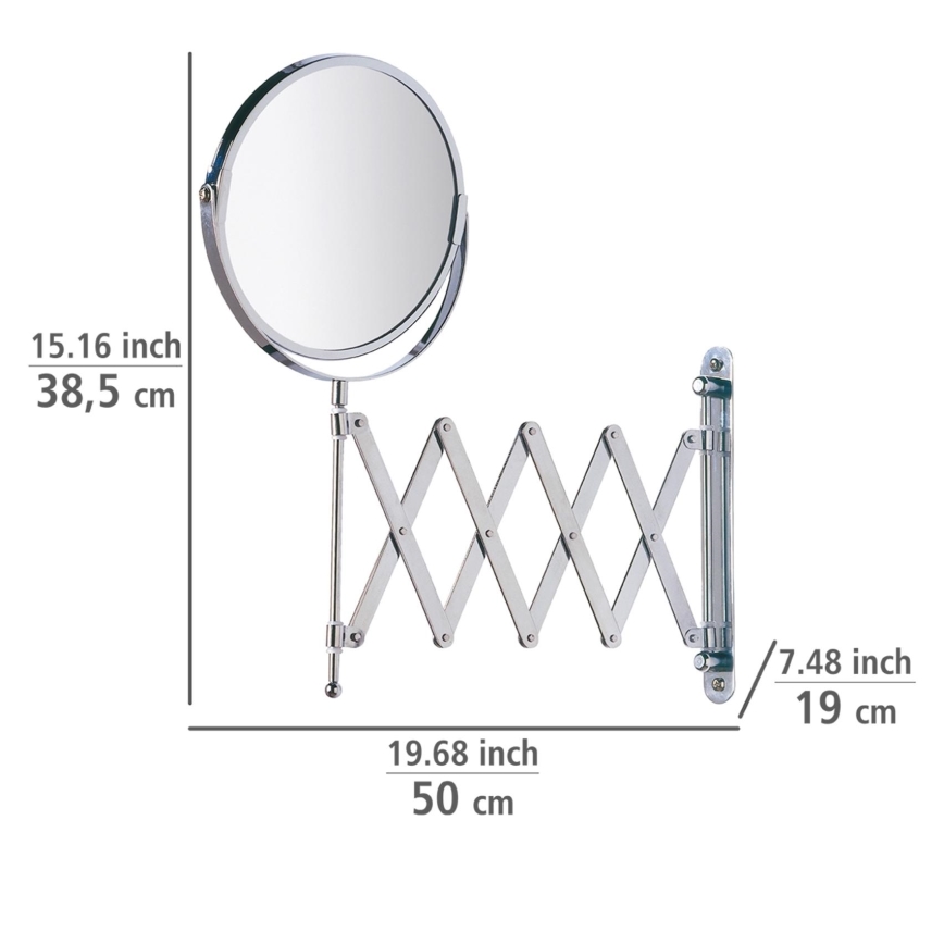 WENKO 15165100 - Kosmetikspejl EXCLUSIVE 19x38,5 cm poleret krom