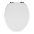 WENKO 154008100-WC toiletsæde VALENCIA 43x36 cm hvid/sølv