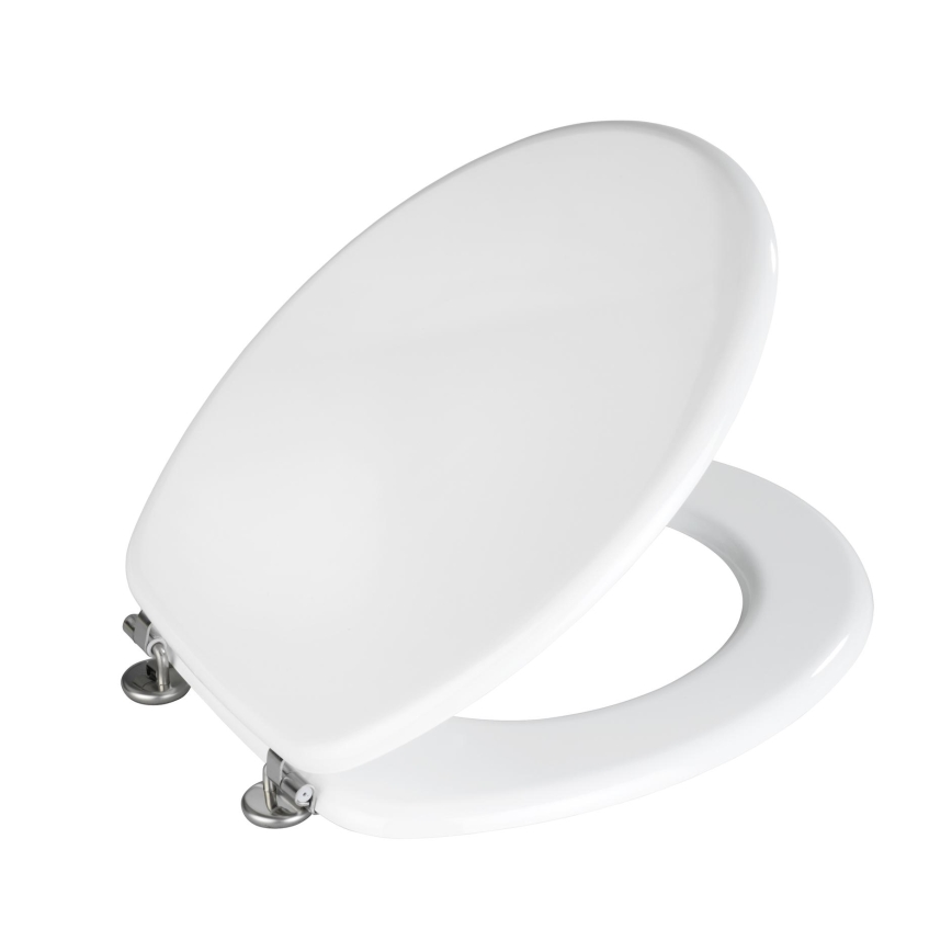 WENKO 154008100-WC toiletsæde VALENCIA 43x36 cm hvid/sølv