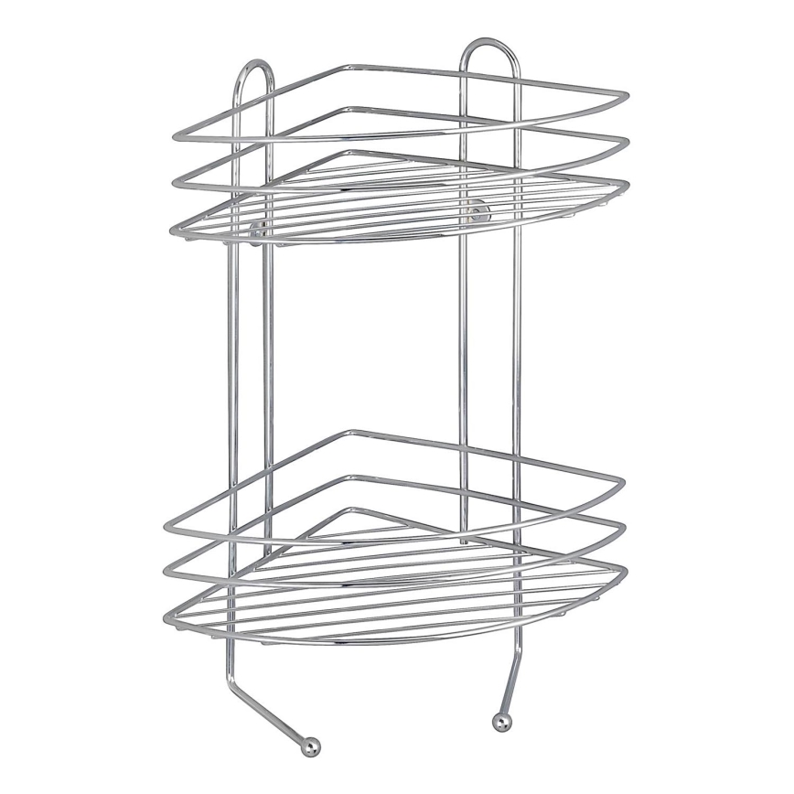WENKO 15498100 - Hjørnehylde EXCLUSIVE 23 x 30,5 cm poleret krom