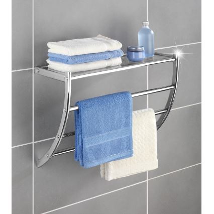 WENKO 15578100 - Håndklædestativ PESCARA 56x46 cm i blank krom