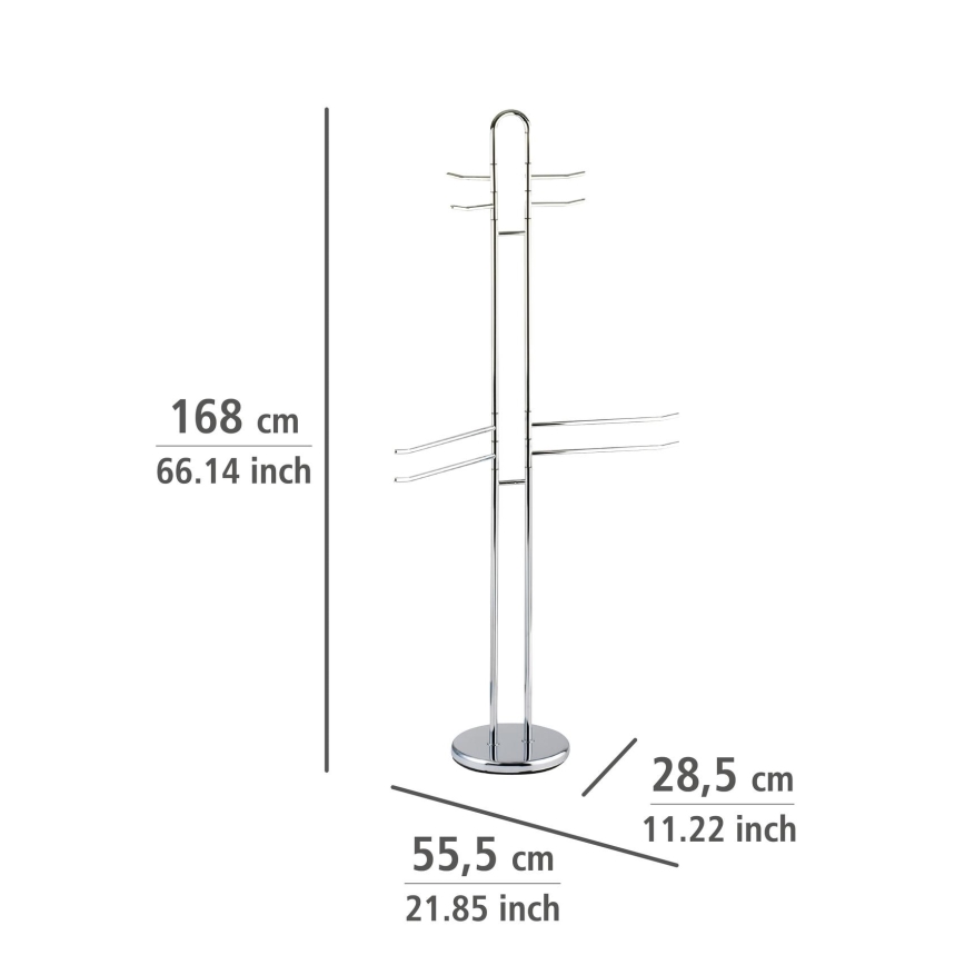 WENKO 15581100 - Håndklædestativ PALERMO 55,5x168 cm poleret krom