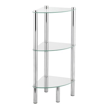 WENKO 15850100 - Hylde YAGO 30x74 cm rustfrit stål/sølvfarvet/klar