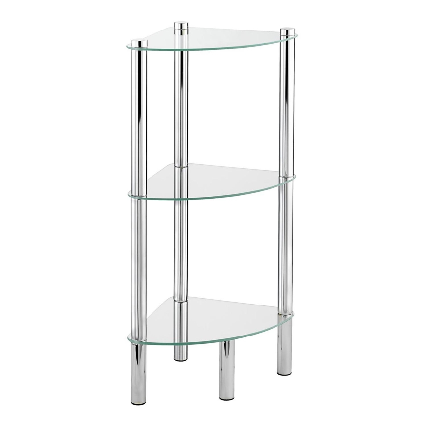 WENKO 15850100 - Hylde YAGO 30x74 cm rustfrit stål/sølvfarvet/klar
