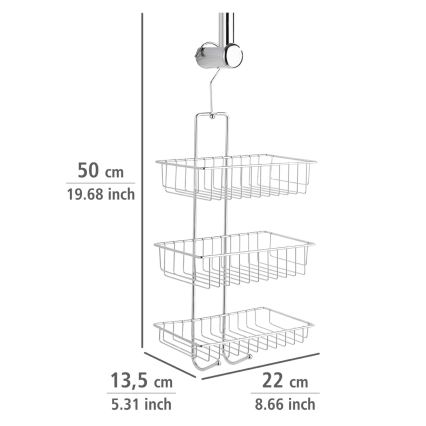 WENKO 15888100 - Hylde NIVALA 22x50 cm, blank krom