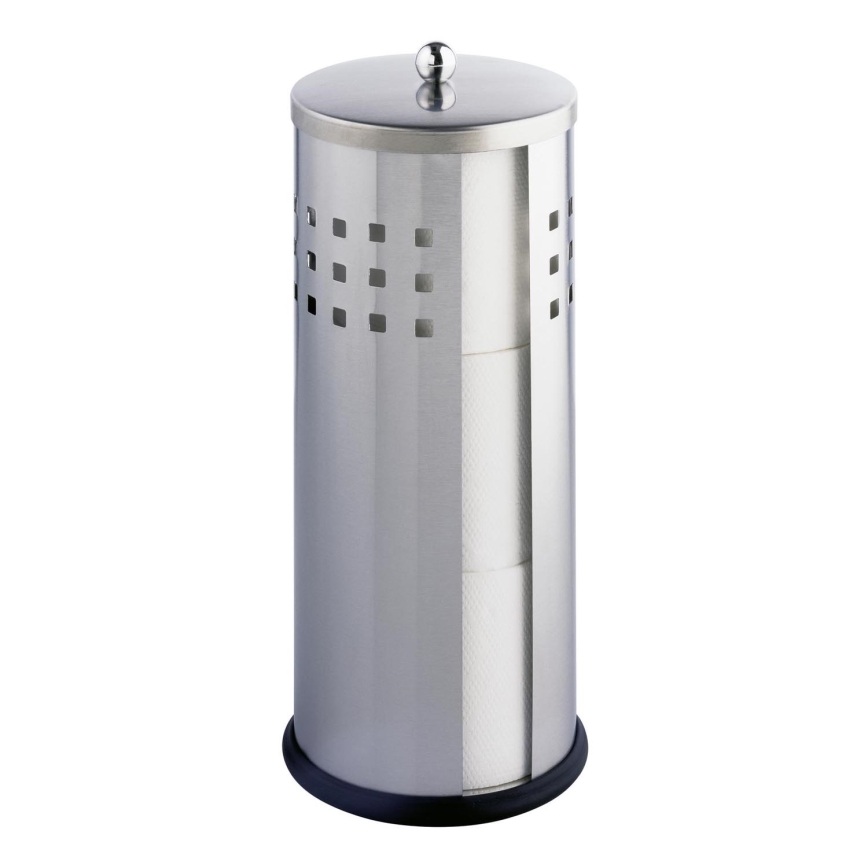 WENKO 16636100 - Toiletpapirholder ANCONA 13x34 cm rustfrit stål/sølv