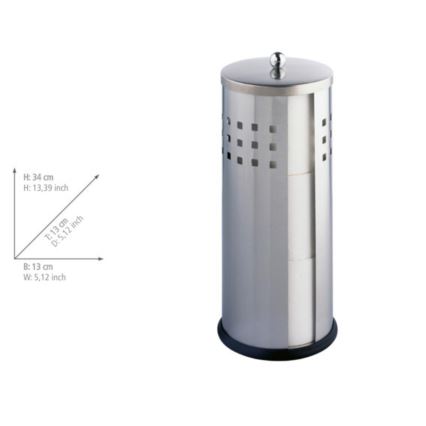 WENKO 16636100 - Toiletpapirholder ANCONA 13x34 cm rustfrit stål/sølv