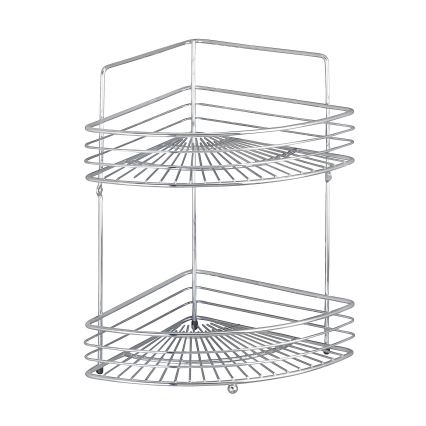 WENKO 16821100 - Hjørnehylde MILANO 31,5x37 cm blank krom