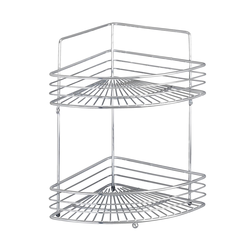 WENKO 16821100 - Hjørnehylde MILANO 31,5x37 cm blank krom