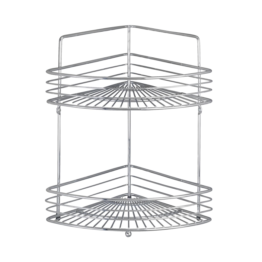 WENKO 16821100 - Hjørnehylde MILANO 31,5x37 cm blank krom