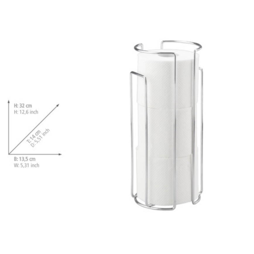 WENKO 16825100 - Toiletpapirholder MILANO 13,5x32 cm blank krom