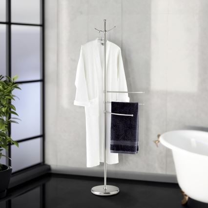 WENKO 16827100 - ADIAMO-stativ 28 x 170 cm, sølvfarvet