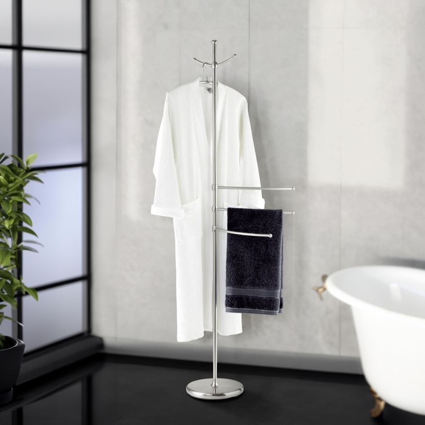 WENKO 16827100 - ADIAMO-stativ 28 x 170 cm, sølvfarvet