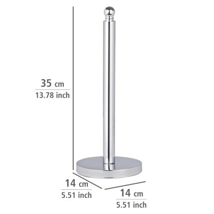 WENKO 16878100 - Toiletpapirholder VITERBO 14x35 cm sølv