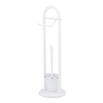 WENKO 17092100 - Toiletbørste SIENA 19x63 cm hvid/satin
