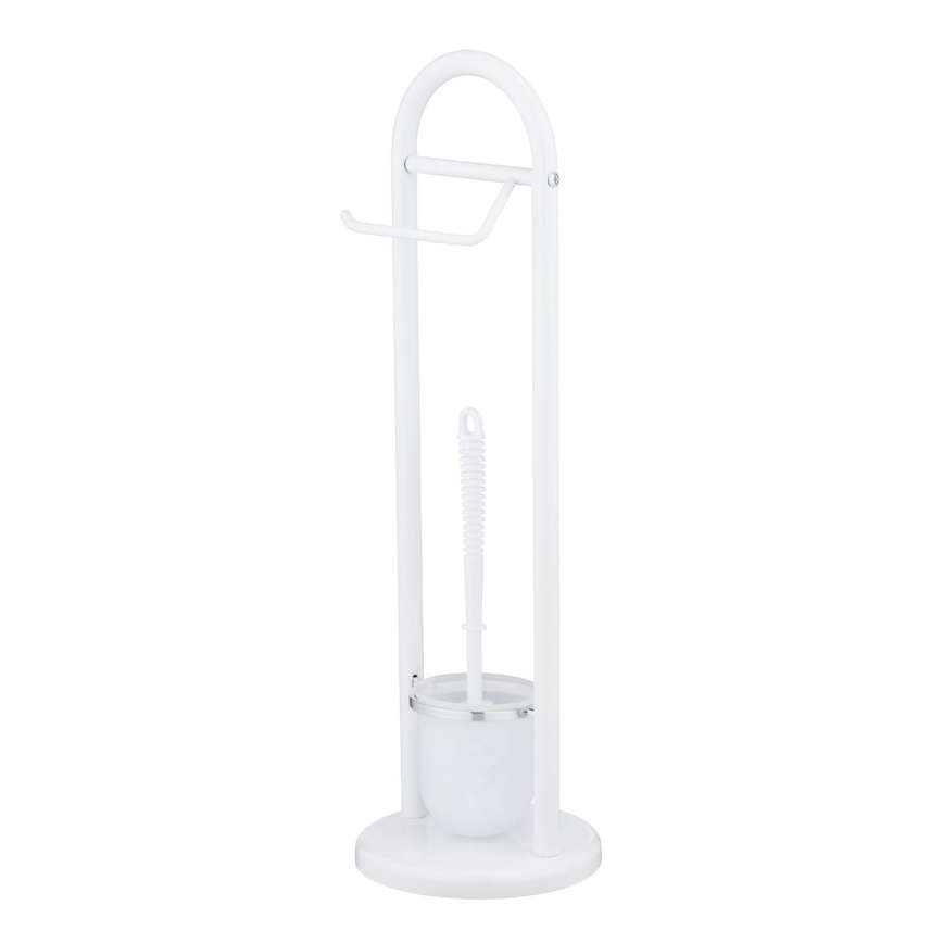 WENKO 17092100 - Toiletbørste SIENA 19x63 cm hvid/satin