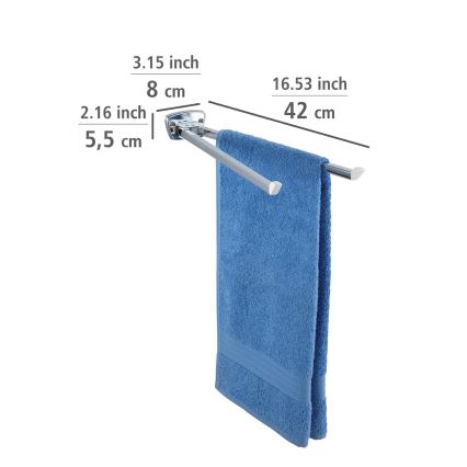 WENKO 17875100 - Håndklædeholder BASIC 42x8 cm i rustfrit stål/sølv
